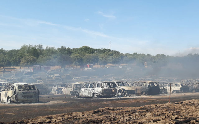 Incêndio no Festival ANDANÇAS danifica Centenas de Viaturas