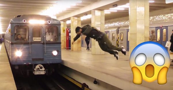 OMG! Russo dá um verdadeiro SALTO MORTAL à Frente do Metro