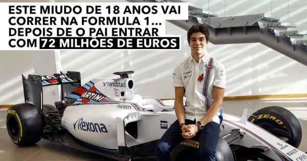 Jovem de 18 anos vai correr na Fórmula 1... depois de o papá entrar com 72 milhões