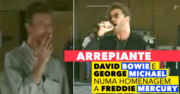Este video arrepia qualquer um: David Bowie Assiste a ensaio de George Michael.. a cantar Queen!