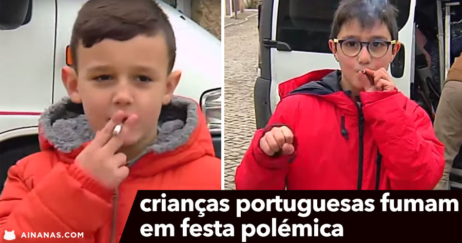 CRIANÇAS PORTUGUESAS FUMAM em festa polémica